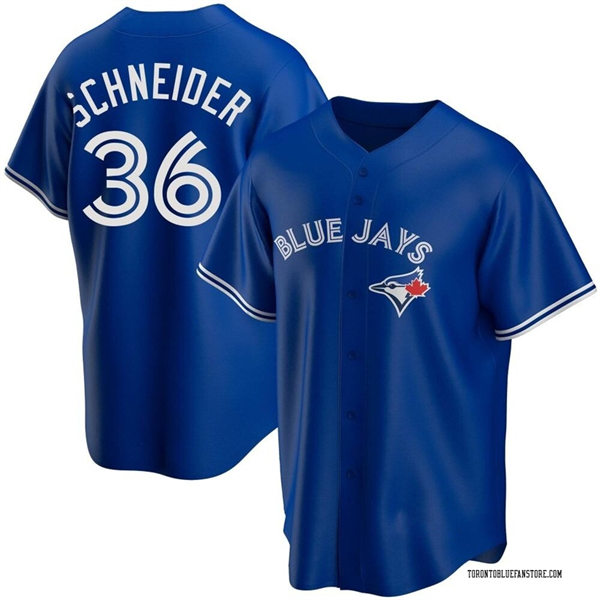Mens Toronto Blue Jays #36 Davis Schneider Nike Royal Alternate Limited Player Jersey